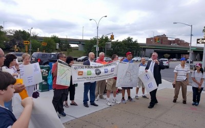 Queens Rail Expansion Group Holds Anti-Select Bus Service Rally