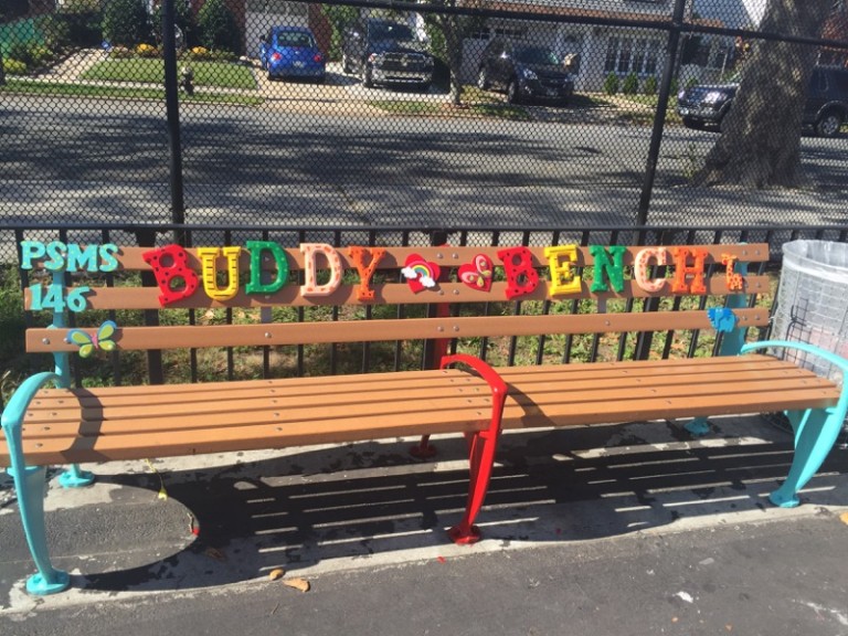 Beloved Buddy Bench a Welcome Addition this Year at PS/MS 146