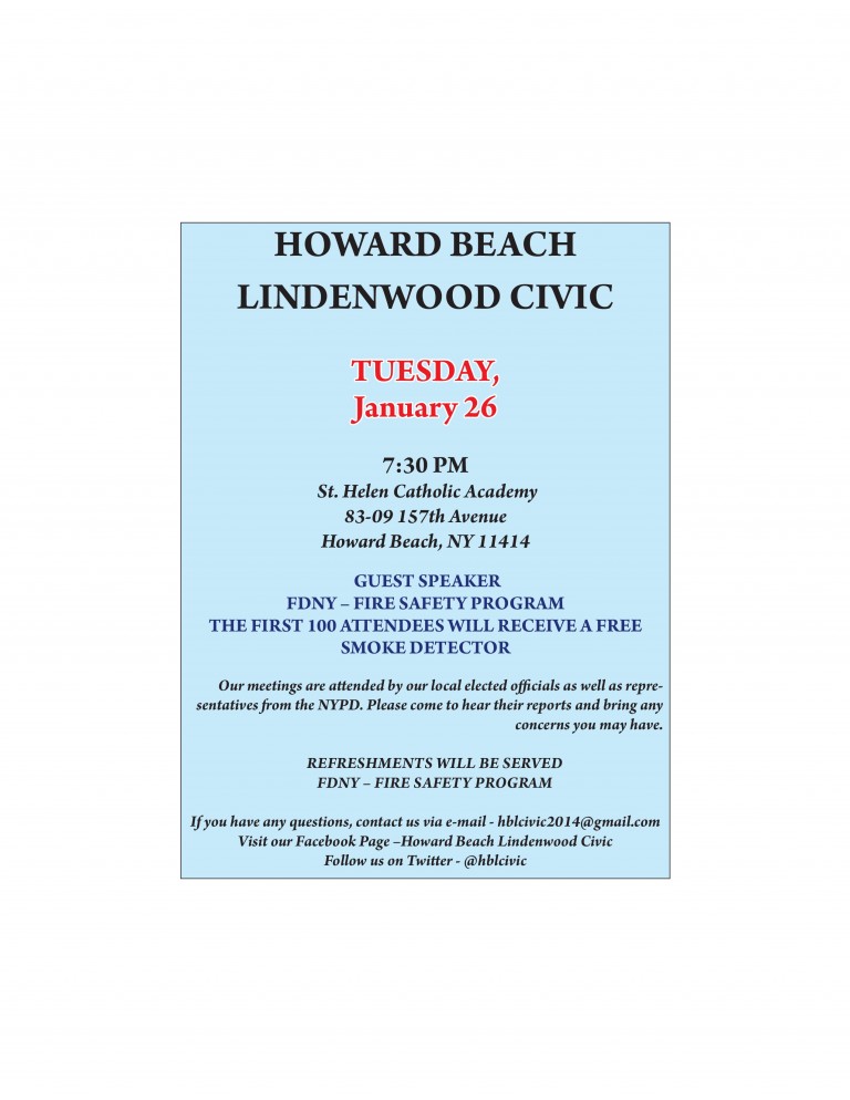 MEETING: Howard Beach-Lindenwood Civic