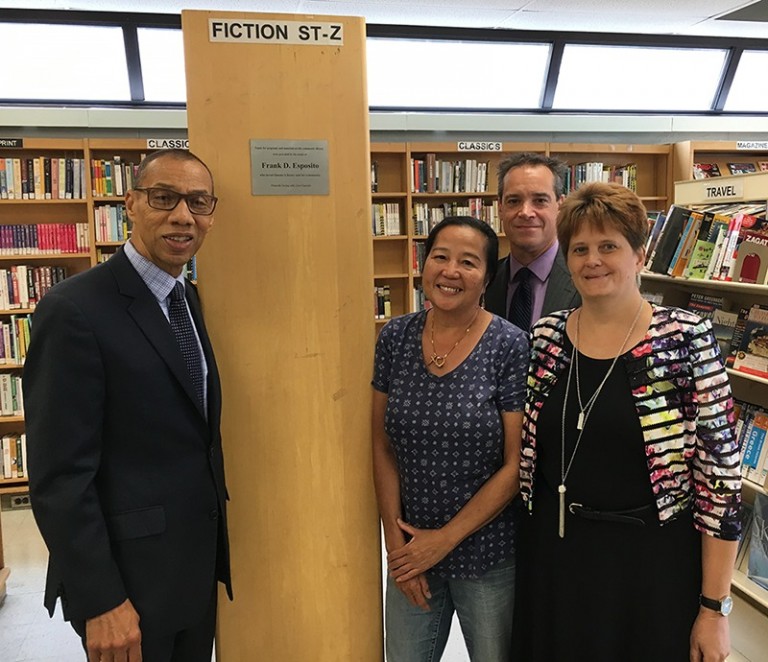 Library Unveils Plaque Dedicated to ‘Devoted Patron’ Frank Esposito