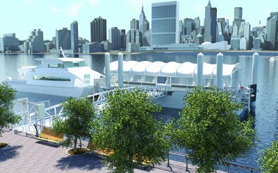 EDC to Site Citywide Ferry Service Landing in  Gantry Plaza State Park