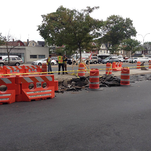 Days after CB 9 Votes down SBS Plan, DOT Initiates Median Work on Woodhaven Blvd.