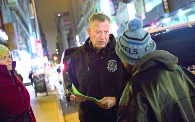 De Blasio Lashes out  at Borough Homeless Shelter Protesters