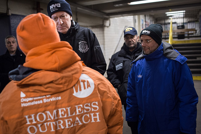 De Blasio Credits Homeless Policies with Decrease  in Shelter Population