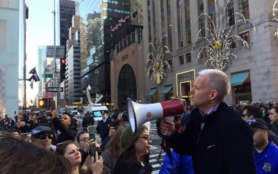 Van Bramer Leads Historic Borough March on Donald. Undeterred by death threats, councilman sparks LIC-to-Trump-Tower rally