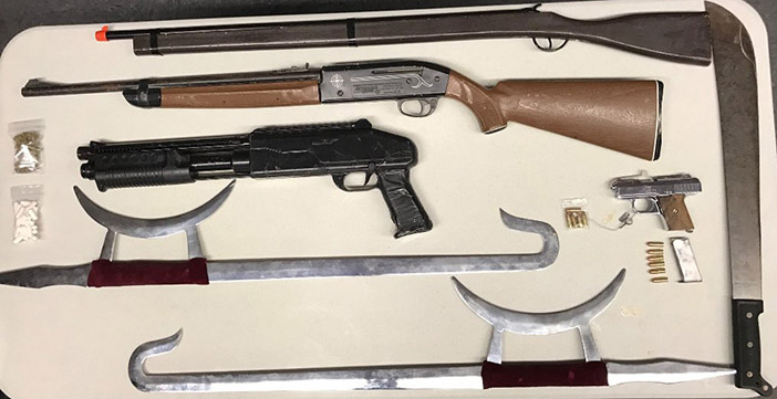 South Ozone Park Search Warrant Nets Drugs,  Diverse Array of Weapons