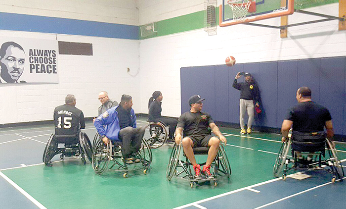 South Queens Cops Host Wheelchair Basketball Game