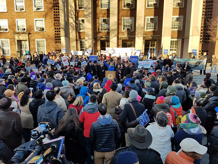 Strength in ‘Diverse’  Numbers as Queens  Rallies at Borough Hall