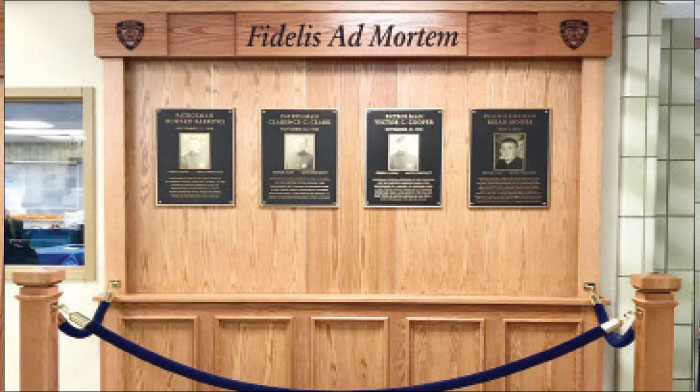 Newly Dedicated Memorial Wall Honors Officers  of 105th Precinct who Made the Ultimate Sacrifice