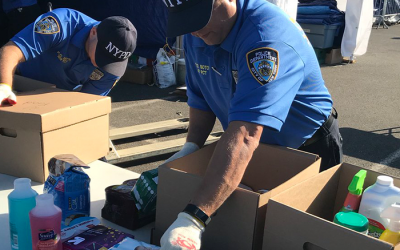 Police Organize  Disaster Relief Efforts  at Resorts World NYC