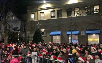 Woodhaven Celebrates with Christmas Tree and Menorah Lighting