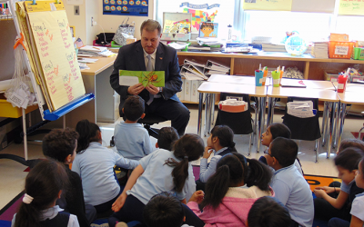 Addabbo is Open Book at Ozone Park School for World Read Aloud Day
