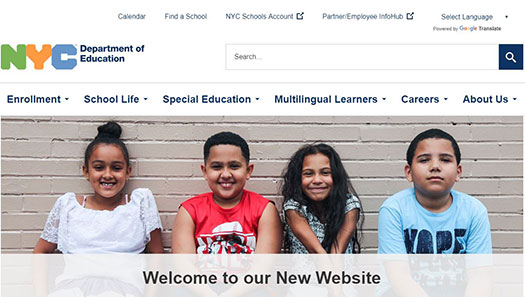 City Department of Education Touts  Redesigned Website