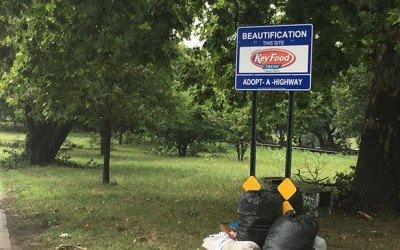 Key Food Spruces up  Adopted Cross Bay  Green Space