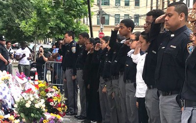 106th Pct. Explorers Pay Respect to Lesandro