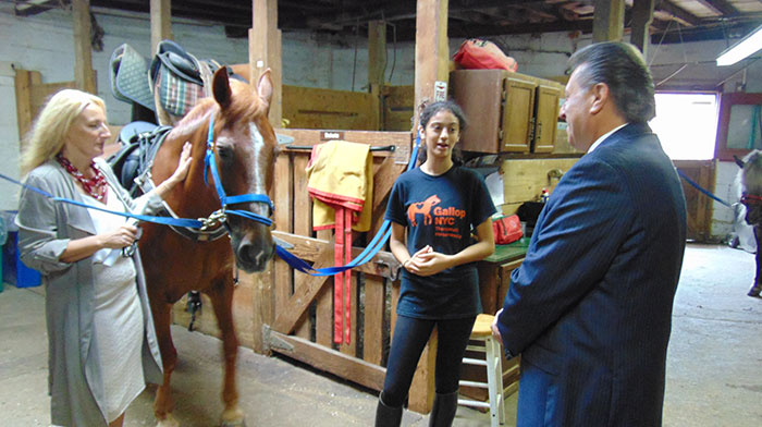 Addabbo Pledges to Help  Horse-Riding Group Reach out to More Veterans