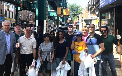 Community Cares: Woodhaven Comes out to Combat Litter, Graffiti on Jamaica Avenue