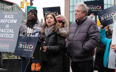 Dromm, Gonzalez-Rojas Lead Rally Defending New Bail-Reform Law