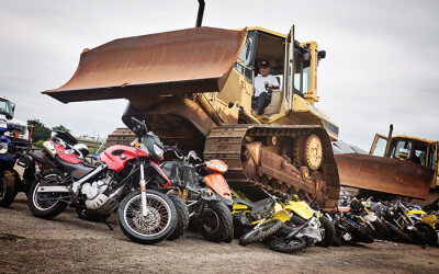 City Crushes Illegal Dirt Bikes, ATVs