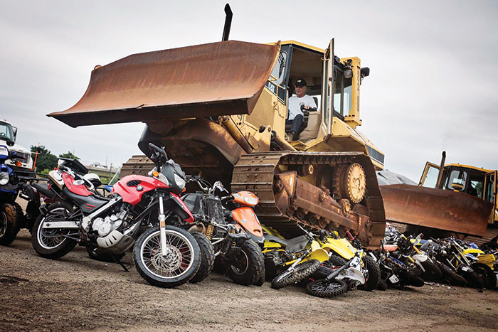 City Crushes Illegal Dirt Bikes, ATVs