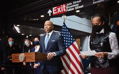 Adams Touts Subway Safety Plan
