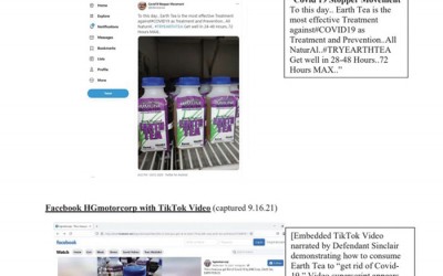 U.S. Files Enforcement Action to Stop Marketing of Herbal Tea Product Promoted as COVID Treatment
