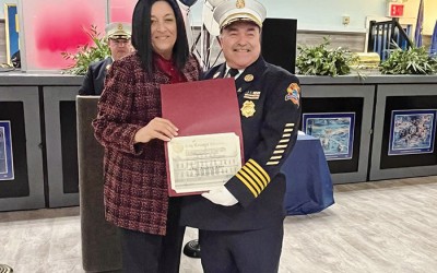 Ariola Honors  Broad Channel  Fire Chief