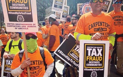 Construction Unions Rally Against Tax Fraud