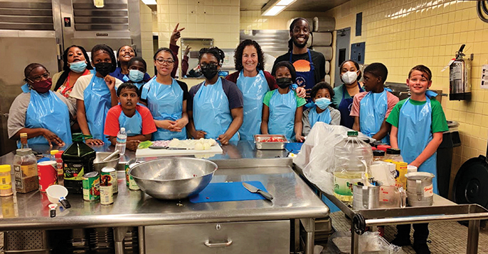 Photo Courtesy of Assemblywoman Pheffer Amato The 4th and 5th grade students directly participated in making the food.