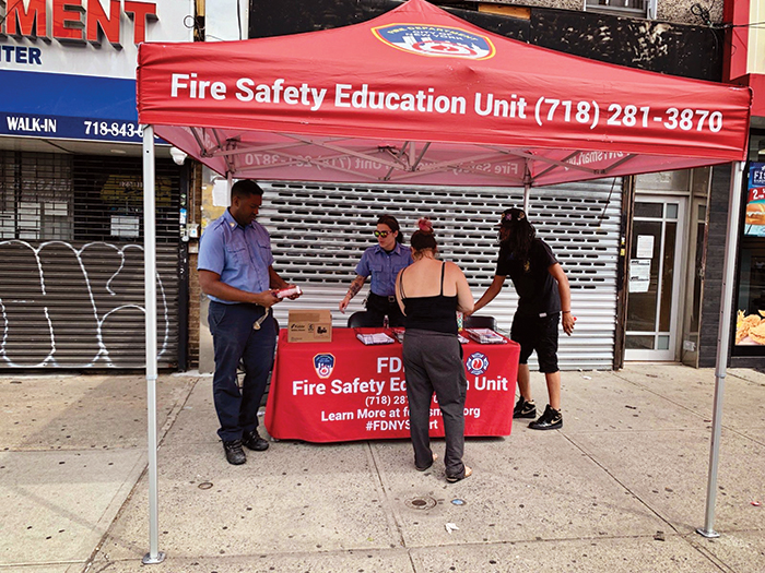ForPhoto Courtesy of FDNY The FDNY Fire Safety Education Unit was on the scene Sunday.