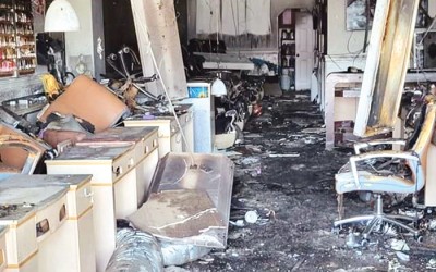 Sunday Blaze Damages Small Businesses
