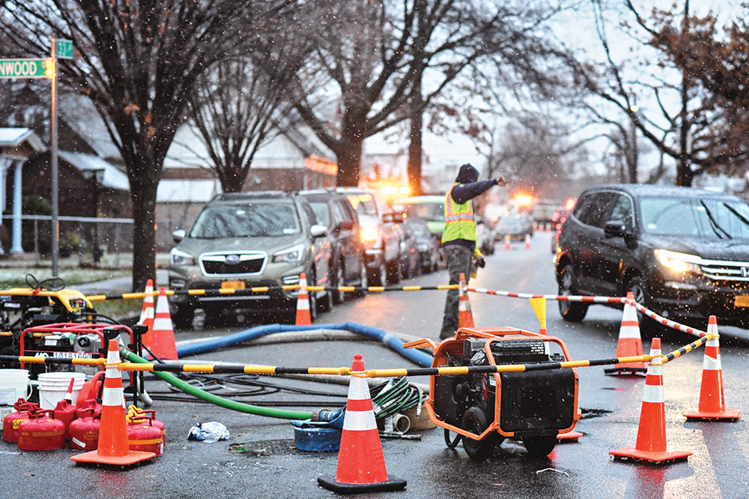 File Photo In 2019, the collapse of an old pipe caused an extensive flood of raw sewage that damaged dozens of South Queens homes.