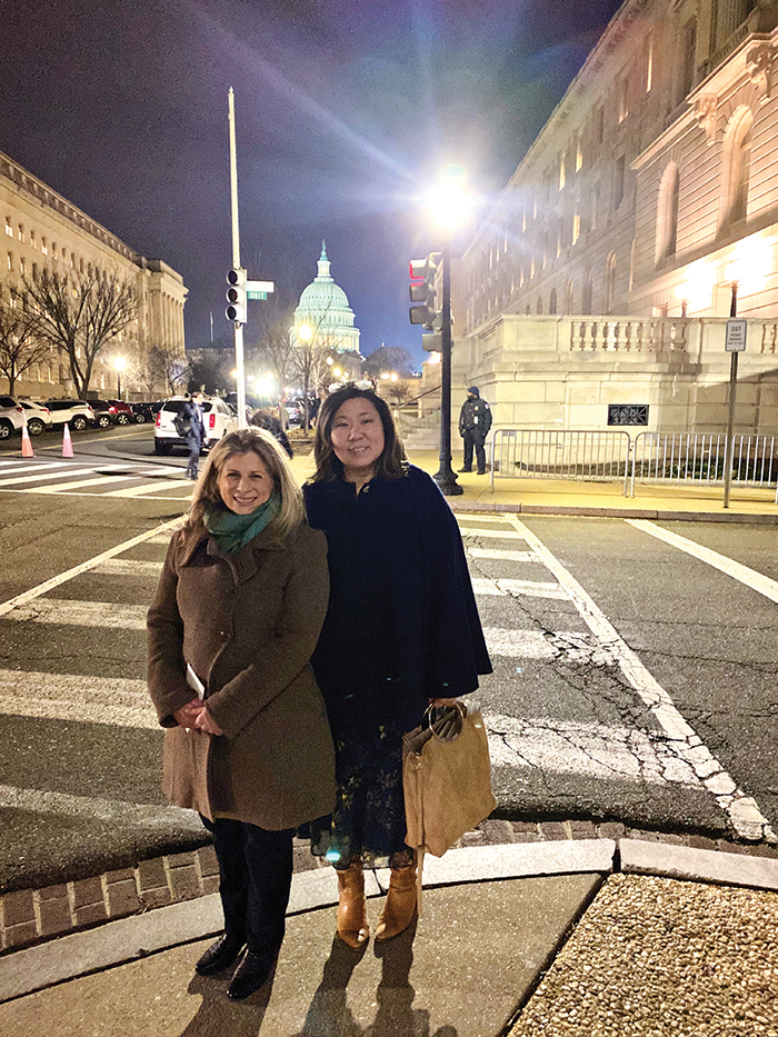 Photo Courtesy of Rep. Meng Congresswoman Meng and Allison Sesso on Capitol Hill Tuesday night.