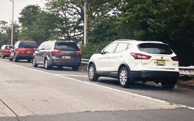 Cars Keep Idling along Expressway