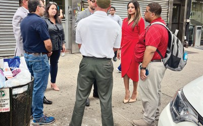 Pols, DSNY, Woodhaven BID Tour Jamaica Avenue