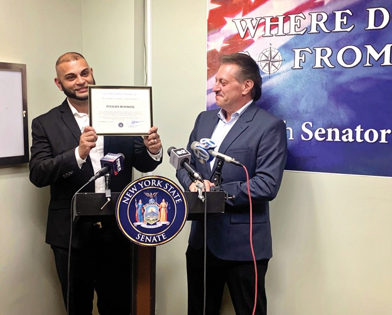Addabbo Honors Hero who Saved Elderly Man Pushed onto Subway Tracks