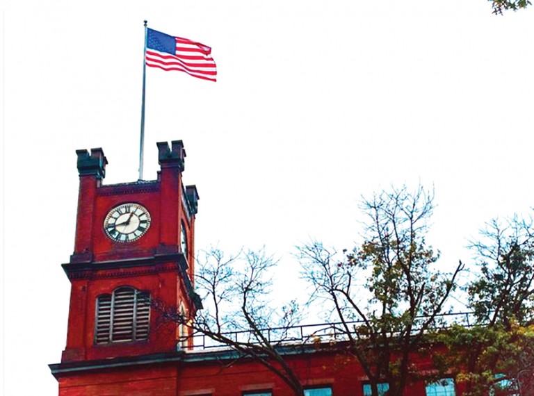 Addabbo Brings Entities Together to Repair Ozone Park Clocktower Flag