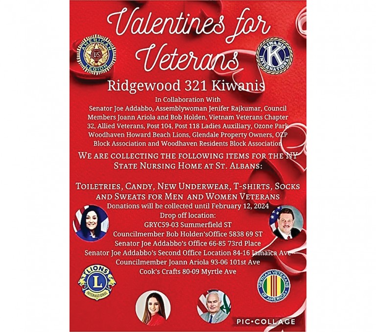 Kiwanis, Pols Collecting Items for Valentines Drive