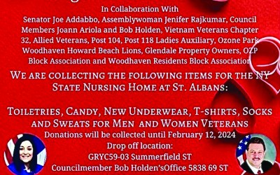 Drop off Valentine’s Day Cards, Donations for Area Veterans at Pols’ Offices