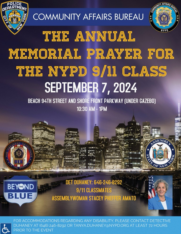 NYPD, Pheffer Amato to Hold Sept. 11 Ceremony