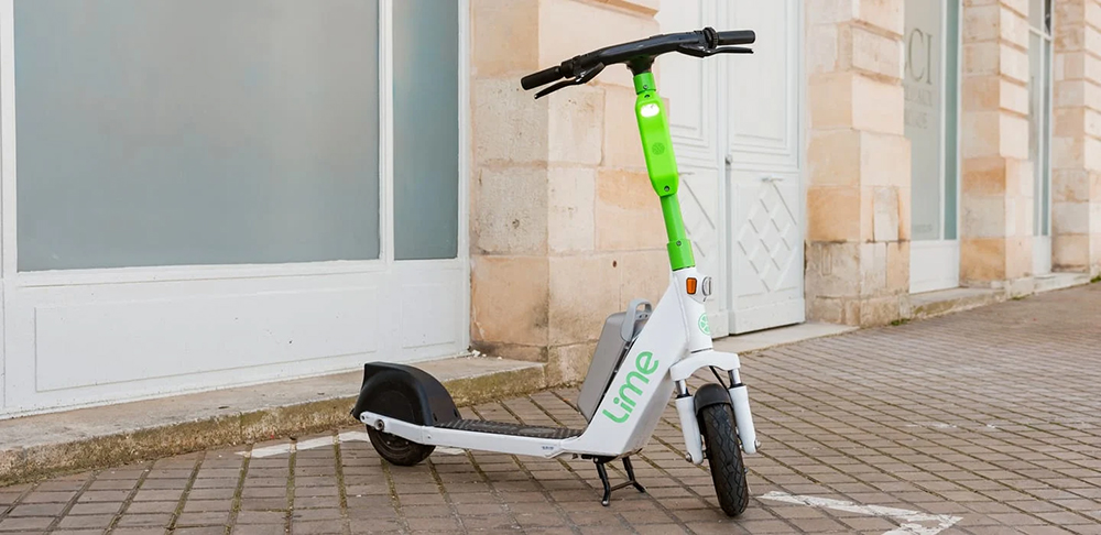 Photo Courtesy of Lime A Lime electric scooter