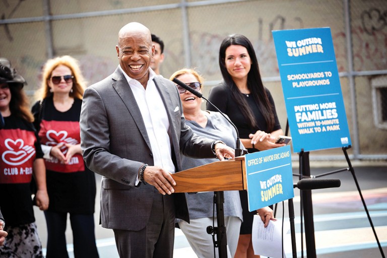 Mayor Touts ‘Schoolyards to Playgrounds’ Program
