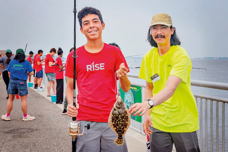 Ariola Joins Budding Anglers at Rockaway Fishing Clinic