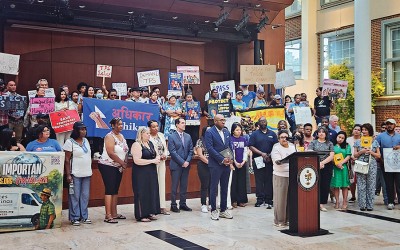 Pols, Immigrant Advocates Rally at Queens Borough Hall