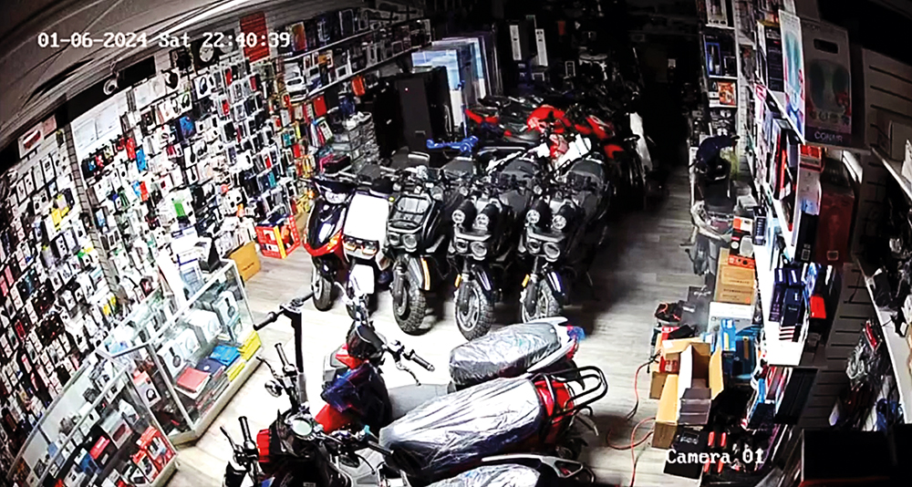 Courtesy of FDNY A screenshot of security camera footage of King Electronic Hub just as the January 2024 fire began.